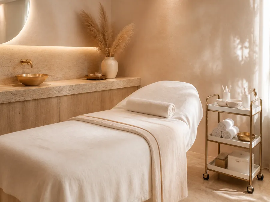 Cabina facial — instalaciones del centro de estética